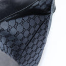 GUCCI GG Canvas Shoulder Bag Black Silver 019.0348 Auth 196159-22