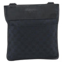 GUCCI GG Canvas Shoulder Bag Black Silver 019.0348 Auth 196159-3