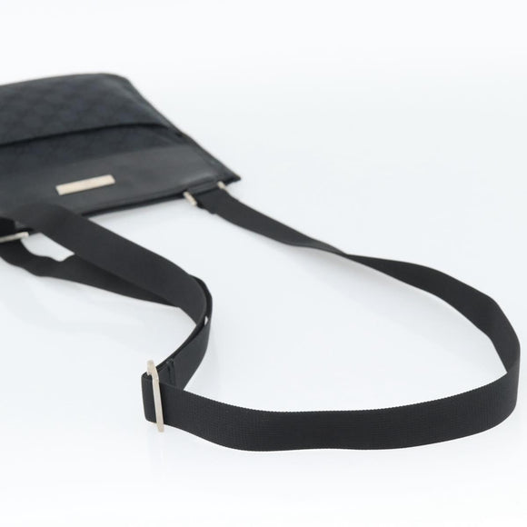 GUCCI GG Canvas Shoulder Bag Black Silver 019.0348 Auth 196159