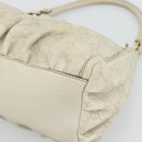 GUCCI GuccissimaGG Abbey Shoulder Bag Leather Ivory Gold 190525 Auth 196160A-10