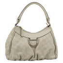 GUCCI GuccissimaGG Abbey Shoulder Bag Leather Ivory Gold 190525 Auth 196160A-2