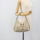GUCCI GuccissimaGG Abbey Shoulder Bag Leather Ivory Gold 190525 Auth 196160A-22