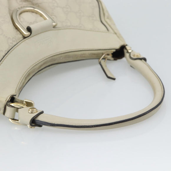 GUCCI GuccissimaGG Abbey Shoulder Bag Leather Ivory Gold 190525 Auth 196160A