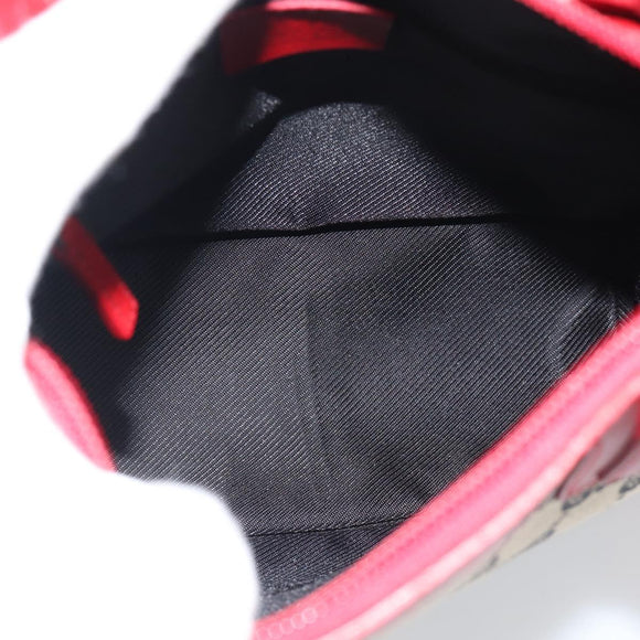 GUCCI GG Canvas Hand Bag Black Red 000.0856 Auth 196161A