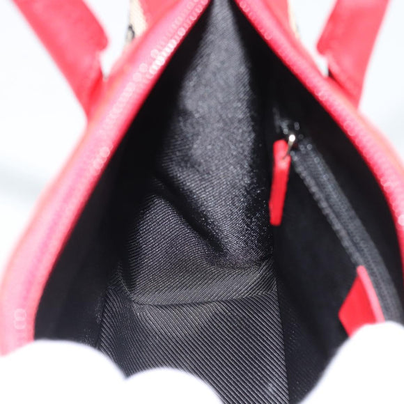 GUCCI GG Canvas Hand Bag Black Red 000.0856 Auth 196161A