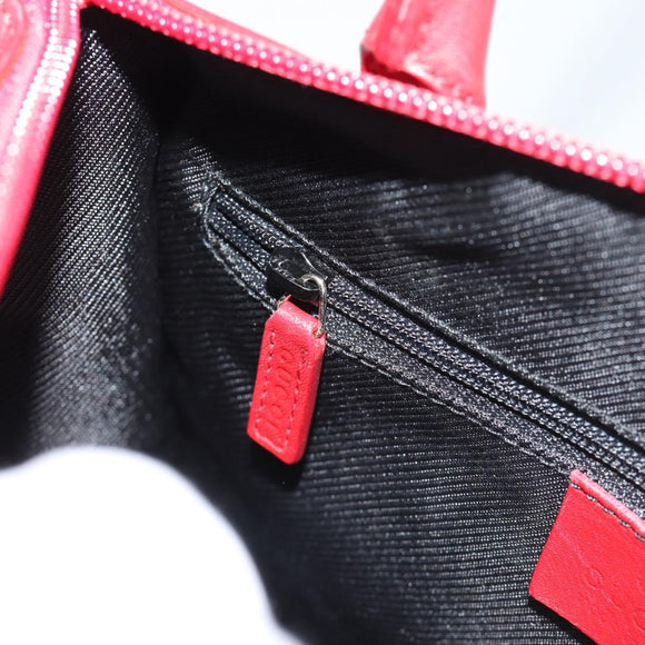 GUCCI GG Canvas Hand Bag Black Red 000.0856 Auth 196161A