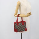 GUCCI GG Canvas Hand Bag Black Red 000.0856 Auth 196161A-22