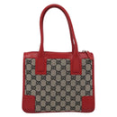 GUCCI GG Canvas Hand Bag Black Red 000.0856 Auth 196161A-2