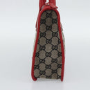 GUCCI GG Canvas Hand Bag Black Red 000.0856 Auth 196161A-3