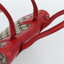 GUCCI GG Canvas Hand Bag Black Red 000.0856 Auth 196161A-6