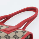 GUCCI GG Canvas Hand Bag Black Red 000.0856 Auth 196161A-8
