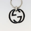 GUCCI Interlocking G Key Ring Metal Silver Auth 196162A-5