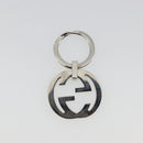 GUCCI Interlocking G Key Ring Metal Silver Auth 196162A-6