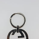 GUCCI Interlocking G Key Ring Metal Silver Auth 196162A-7