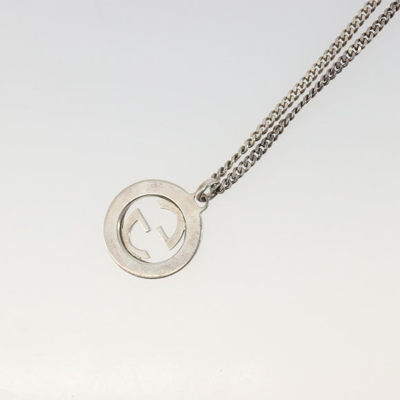 GUCCI Interlocking G Necklace Ag925 Silver Auth 196163A