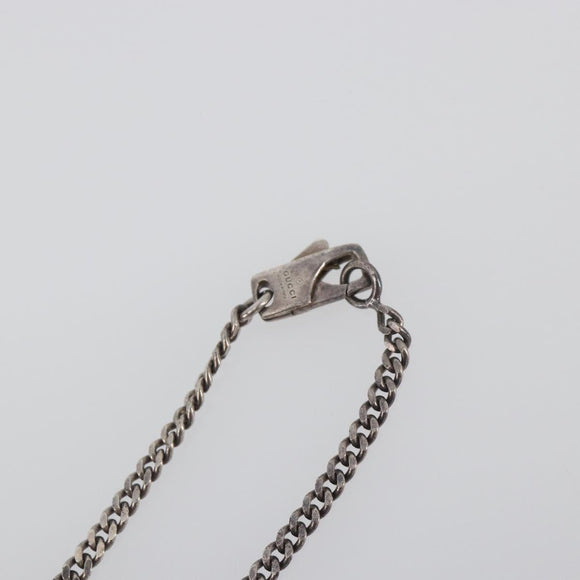 GUCCI Interlocking G Necklace Ag925 Silver Auth 196163A