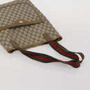 GUCCI GG Canvas GG Supreme Web Sherry Line Hand Bag PVC 3 Set Beige Auth 196165-12