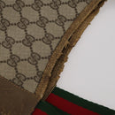 GUCCI GG Canvas GG Supreme Web Sherry Line Hand Bag PVC 3 Set Beige Auth 196165-14