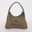 GUCCI GG Canvas GG Supreme Web Sherry Line Hand Bag PVC 3 Set Beige Auth 196165-17