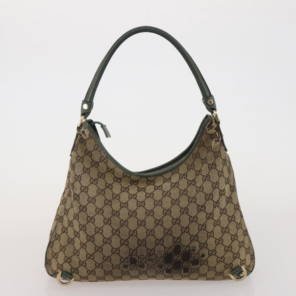 GUCCI GG Canvas GG Supreme Web Sherry Line Hand Bag PVC 3 Set Beige Auth 196165