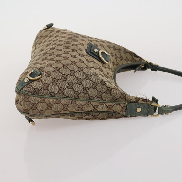 GUCCI GG Canvas GG Supreme Web Sherry Line Hand Bag PVC 3 Set Beige Auth 196165