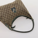 GUCCI GG Canvas GG Supreme Web Sherry Line Hand Bag PVC 3 Set Beige Auth 196165-20