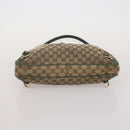 GUCCI GG Canvas GG Supreme Web Sherry Line Hand Bag PVC 3 Set Beige Auth 196165-22