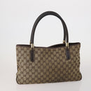 GUCCI GG Canvas GG Supreme Web Sherry Line Hand Bag PVC 3 Set Beige Auth 196165-3