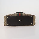 GUCCI GG Canvas GG Supreme Web Sherry Line Hand Bag PVC 3 Set Beige Auth 196165-7