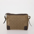 CELINE Macadam Canvas Shoulder Bag PVC Leather 3 Set Brown Beige Auth 196166-11