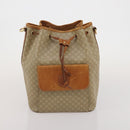 CELINE Macadam Canvas Shoulder Bag PVC Leather 3 Set Brown Beige Auth 196166-17