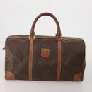 CELINE Macadam Canvas Shoulder Bag PVC Leather 3 Set Brown Beige Auth 196166-2