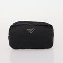 PRADA Pouch Nylon 2 Set Black Auth 196167-11