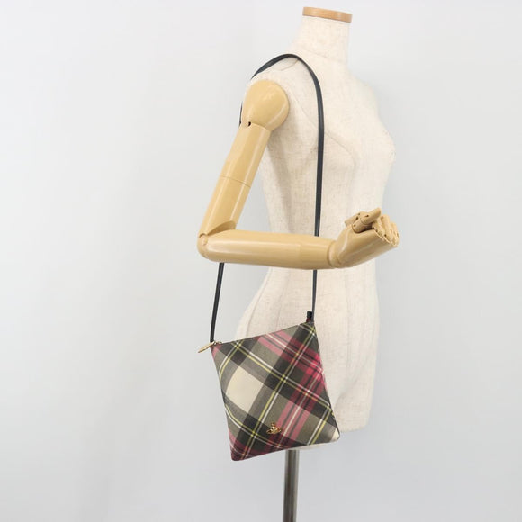 Vivienne Westwood Shoulder Bag PVC Leather Pink Gold Tone Auth 196175