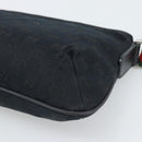 GUCCI GG Canvas Shoulder Bag Black Silver 189749 Auth 196176-12