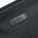 GUCCI GG Canvas Shoulder Bag Black Silver 189749 Auth 196176-15