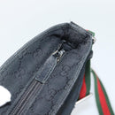 GUCCI GG Canvas Shoulder Bag Black Silver 189749 Auth 196176-16
