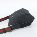 GUCCI GG Canvas Shoulder Bag Black Silver 189749 Auth 196176-4