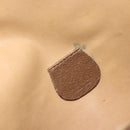 GUCCI GG Supreme Web Sherry Line Clutch Bag PVC Beige Gold Tone Auth 196180-15