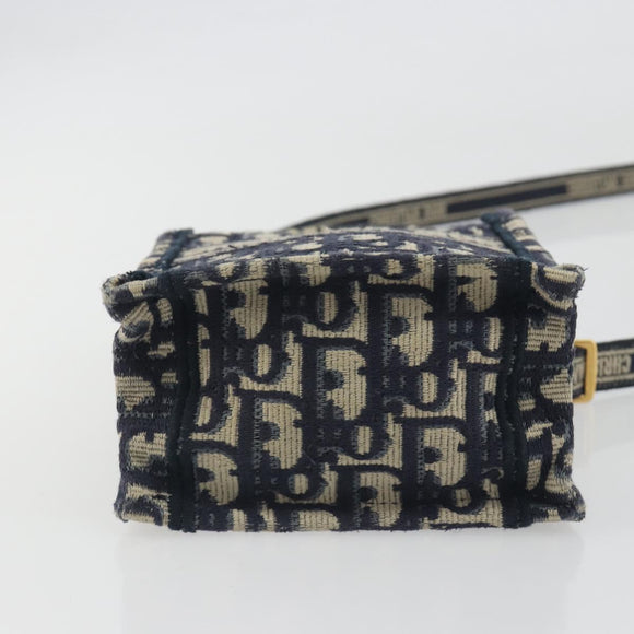 Christian Dior Trotter Book Tote Mini Vertical Phone Bag Navy Auth 196183A