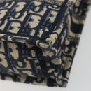 Christian Dior Trotter Book Tote Mini Vertical Phone Bag Navy Auth 196183A-12
