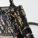 Christian Dior Trotter Book Tote Mini Vertical Phone Bag Navy Auth 196183A-16