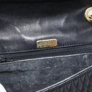 BALLY Chain Shoulder Bag Leather Black Gold Tone Auth 196184-11