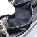 BALLY Chain Shoulder Bag Leather Black Gold Tone Auth 196184-20