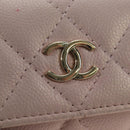 CHANEL Matelasse Chain Shoulder Pouch Caviar Skin Pink Gold Tone CC Auth 196186V-17