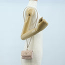 CHANEL Matelasse Chain Shoulder Pouch Caviar Skin Pink Gold Tone CC Auth 196186V-26