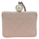 CHANEL Matelasse Chain Shoulder Pouch Caviar Skin Pink Gold Tone CC Auth 196186V-4