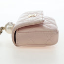 CHANEL Matelasse Chain Shoulder Pouch Caviar Skin Pink Gold Tone CC Auth 196186V-5