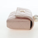 CHANEL Matelasse Chain Shoulder Pouch Caviar Skin Pink Gold Tone CC Auth 196186V-6
