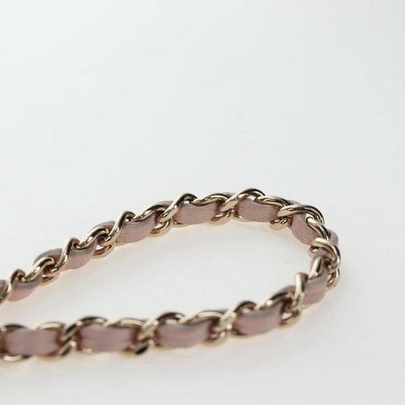 CHANEL Matelasse Chain Shoulder Pouch Caviar Skin Pink Gold Tone CC Auth 196186V